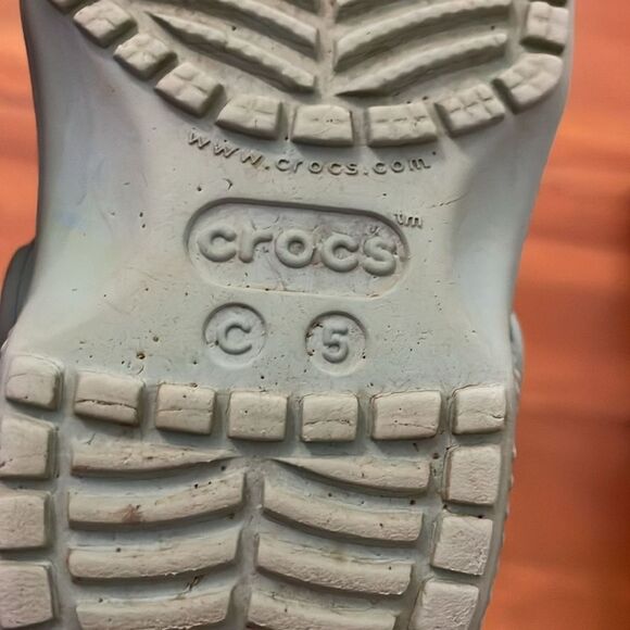 Crocs Green Blue Classic Clog Slip-on Shoe Unisex Toddler Size C5 Comfort Casual - Picture 2 of 12